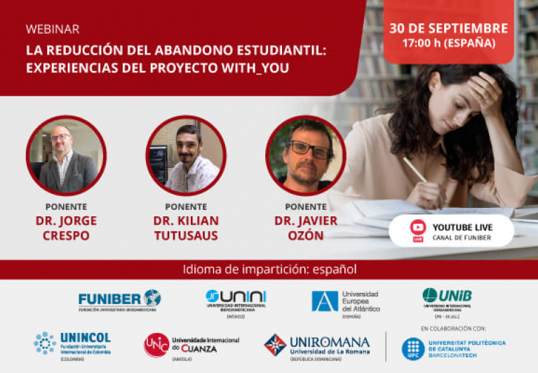 UNINI México organiza el webinar «La reducción del abandono estudiantil: experiencias del proyecto WITH_YOU»