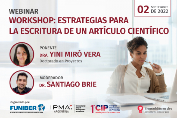 FUNIBER organiza webinar sobre estrategias en la redacción de un artículo científico