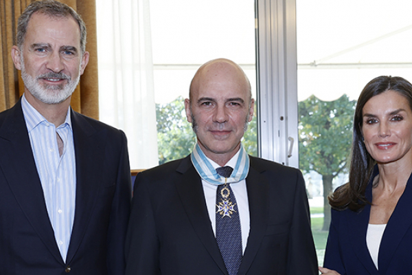 Los Reyes de España D. Felipe y Dª Letizia recibieron en el Palacio de La Zarzuela, en Madrid, a Frigdiano Álvaro Durántez Prados