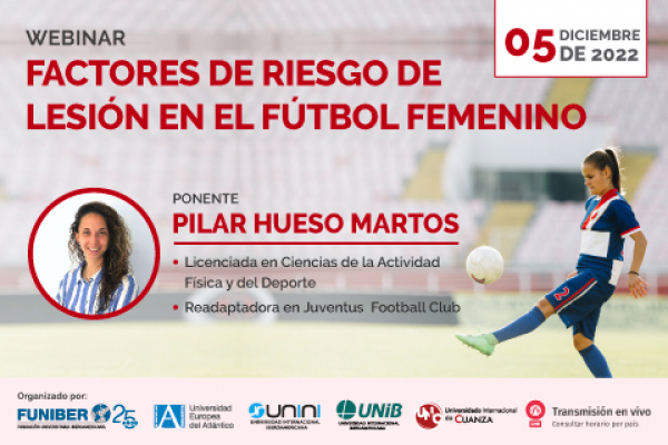 Participación de UNINI México en el webinar «Factores de riesgo de lesión en el fútbol femenino»