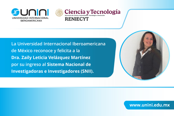 UNINI México celebra la distinción otorgada a la Dra. Zaily Leticia Velázquez Martínez por su excelencia académica